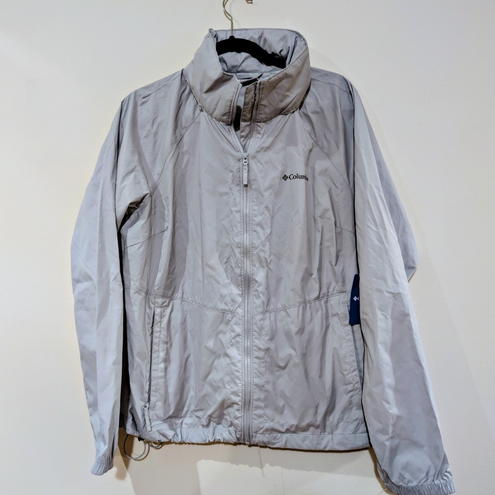 🔥NWT Columbia Women’s Lightweight Jacket – Gray – Size XL – Packable Hood🔥